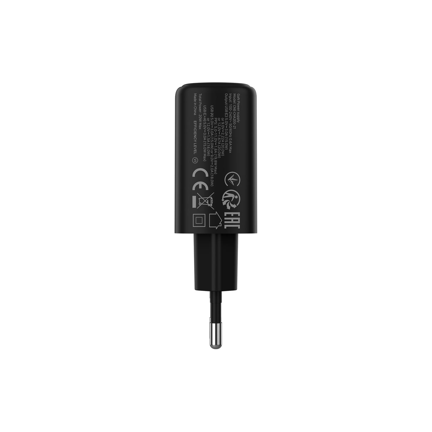 Canyon charger OnCharge 200 20W 1xPD 1xQC EU Black