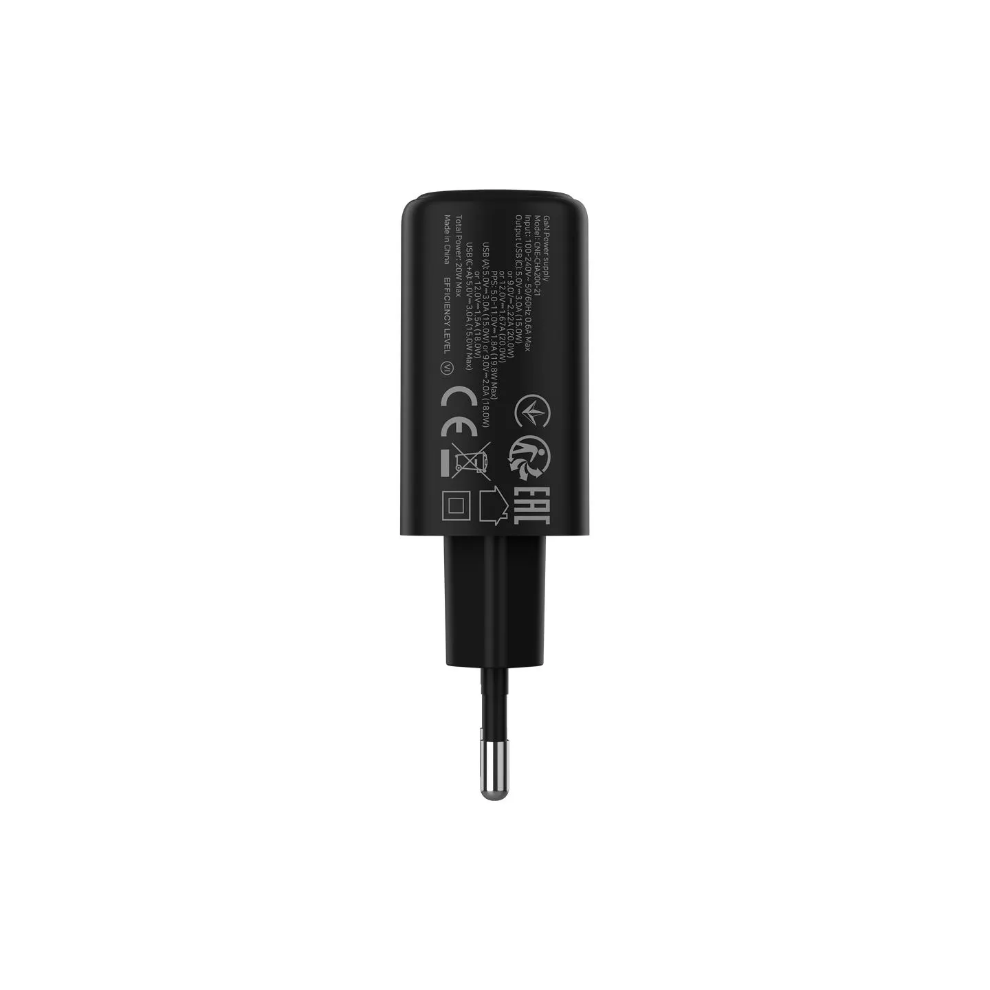 Canyon charger OnCharge 200 20W 1xPD 1xQC EU Black