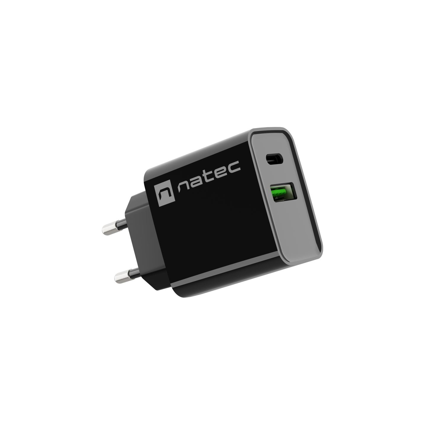 Natec Ribera USB Charger, 1xUSB-A, 1x USB-C, 20 W | NUC-2062