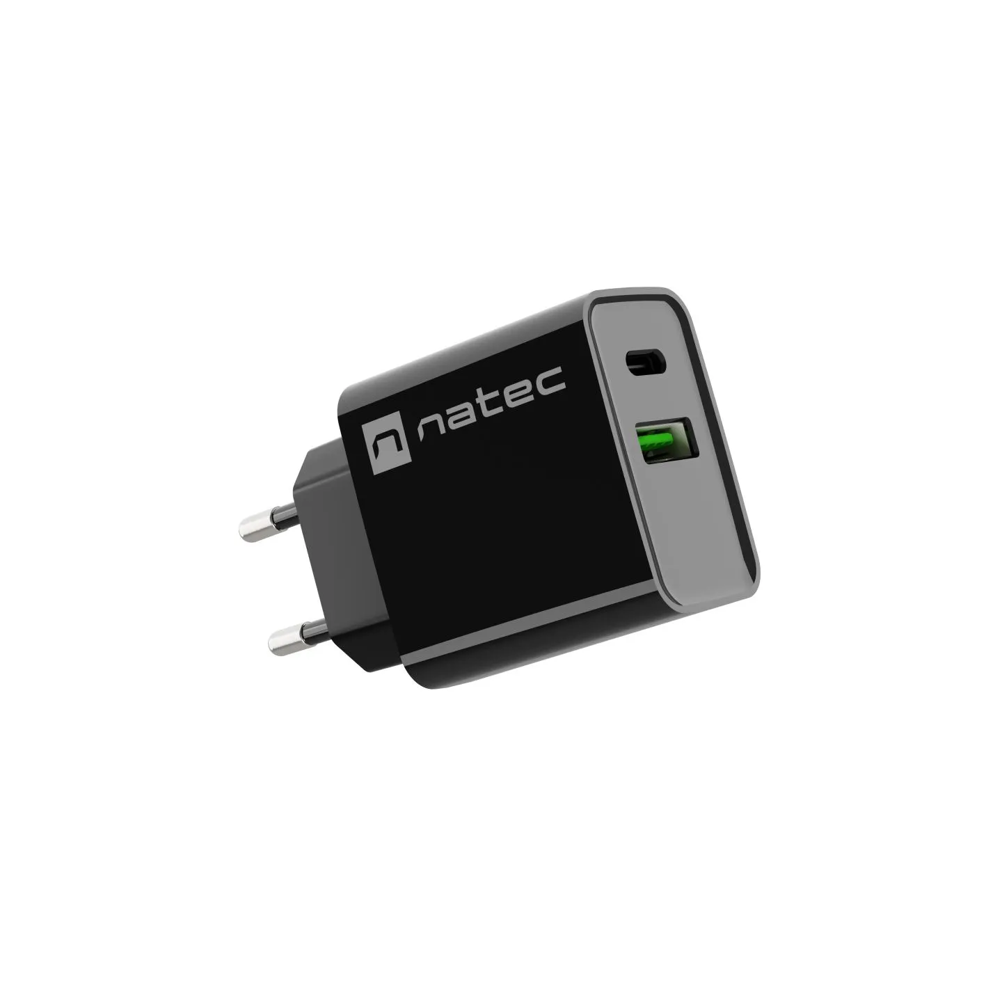 Natec Ribera USB Charger, 1xUSB-A, 1x USB-C, 20 W | NUC-2062