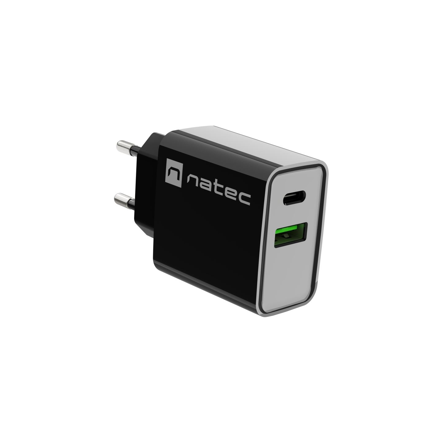 Natec Ribera USB Charger, 1xUSB-A, 1x USB-C, 20 W | NUC-2062