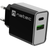 Natec Ribera USB Charger, 1xUSB-A, 1x USB-C, 20 W | NUC-2062