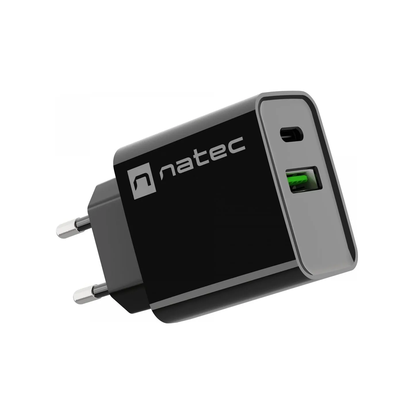 Natec Charger Ribera USB-A+USB-C PD 20W