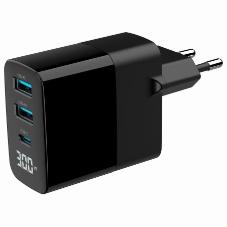 Gembird CHARGER USB 30W 3PORT/TA-UC-PDQC30LCD-BK-02 GEMBIRD