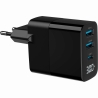 Gembird CHARGER USB 30W 3PORT/TA-UC-PDQC30LCD-BK-02 GEMBIRD