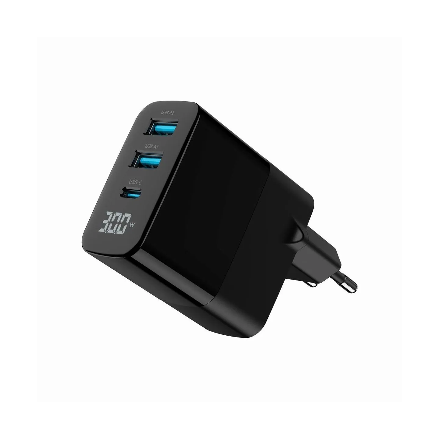 Gembird CHARGER USB 30W 3PORT/TA-UC-PDQC30LCD-BK-02 GEMBIRD