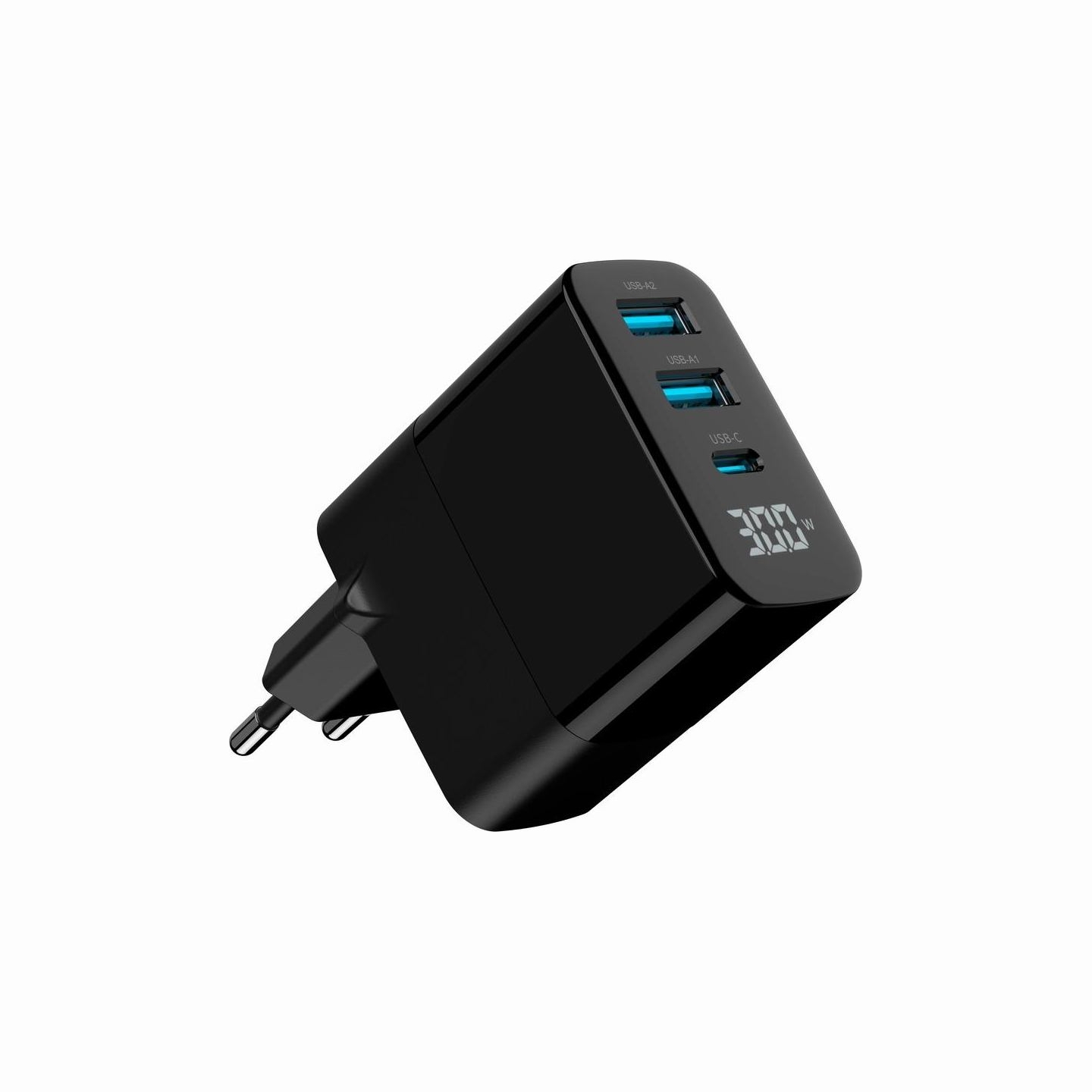 Gembird CHARGER USB 30W 3PORT/TA-UC-PDQC30LCD-BK-02 GEMBIRD