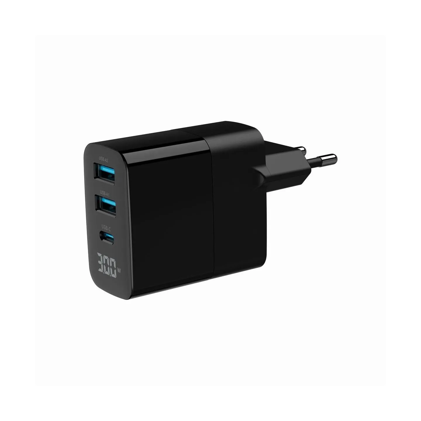 Gembird CHARGER USB 30W 3PORT/TA-UC-PDQC30LCD-BK-02 GEMBIRD