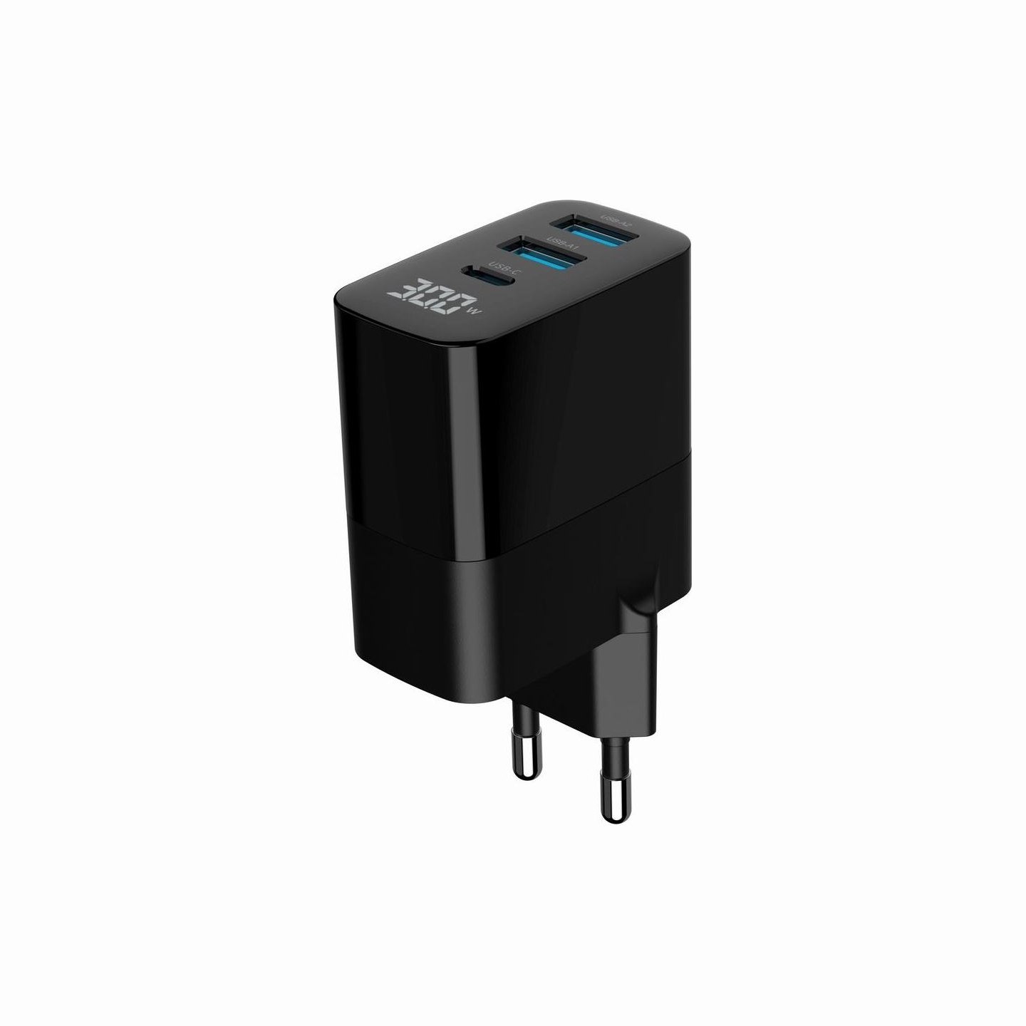 Gembird CHARGER USB 30W 3PORT/TA-UC-PDQC30LCD-BK-02 GEMBIRD