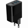 Gembird CHARGER USB 30W 3PORT/TA-UC-PDQC30LCD-BK-02 GEMBIRD