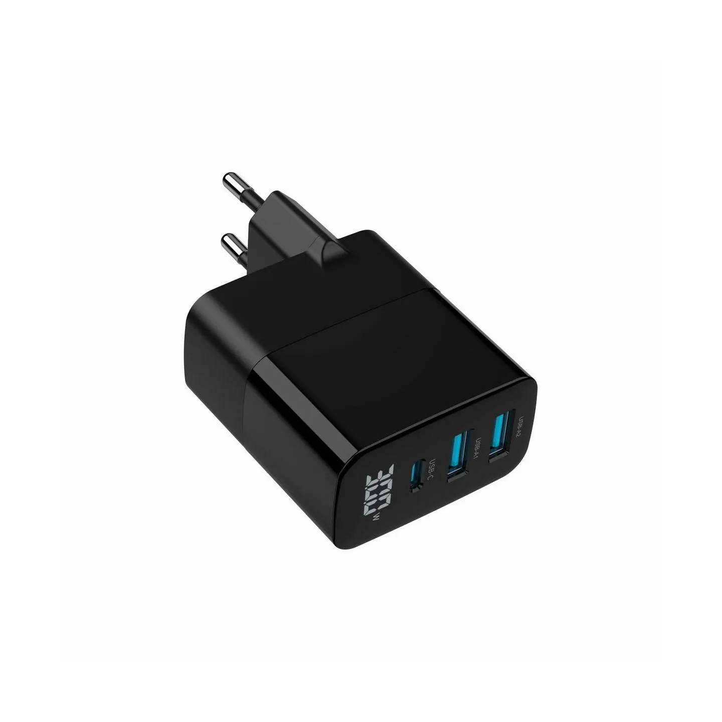 Gembird CHARGER USB 30W 3PORT/TA-UC-PDQC30LCD-BK-02 GEMBIRD