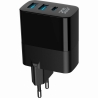 Gembird CHARGER USB 30W 3PORT/TA-UC-PDQC30LCD-BK-02 GEMBIRD
