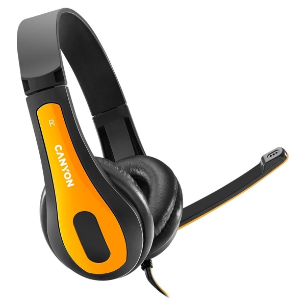 Canyon PC headset HSC-1 PC Mic Flat 2m Black Yellow
