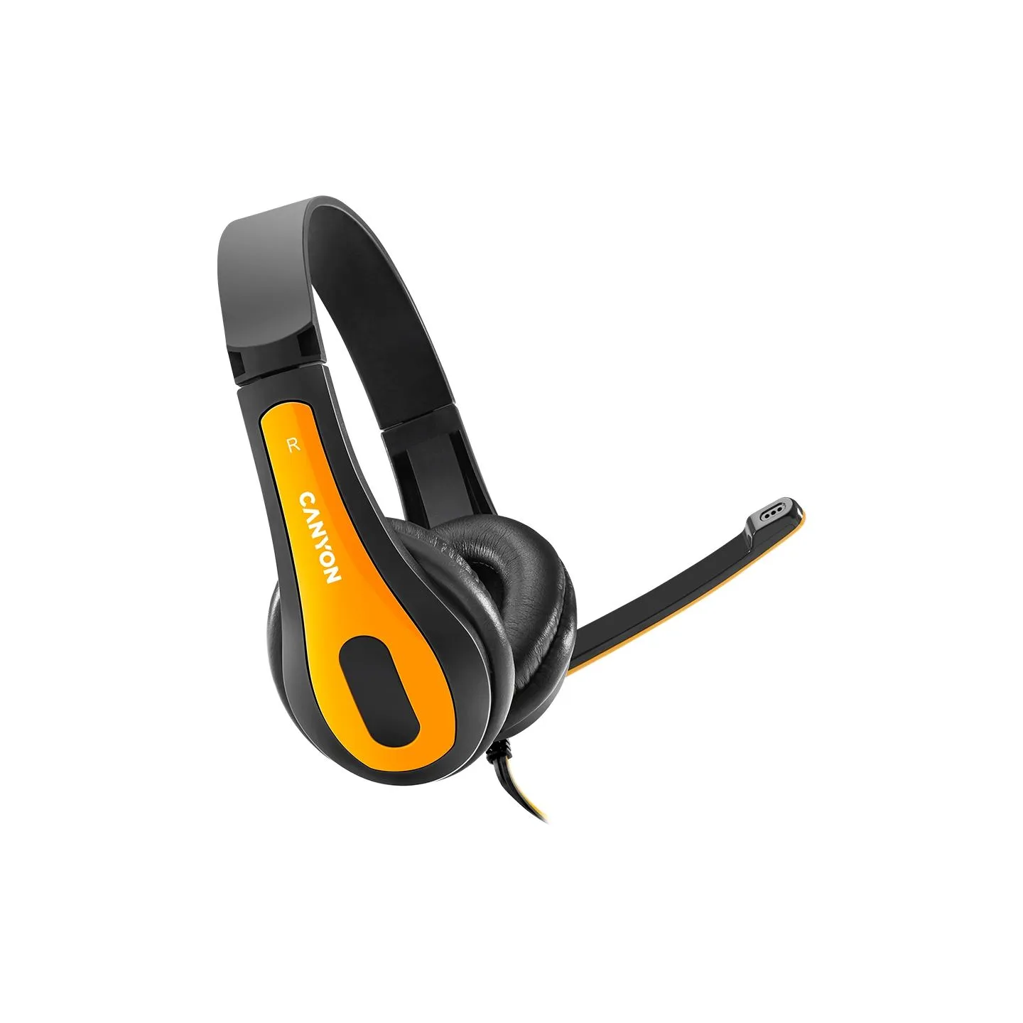 Canyon PC headset HSC-1 PC Mic Flat 2m Black Yellow