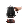 Delonghi | Icona Vintage | KBOV2001BK | Standard kettle | 2000 W | 1.7 L | Stainless steel | 360° rotational base | Black