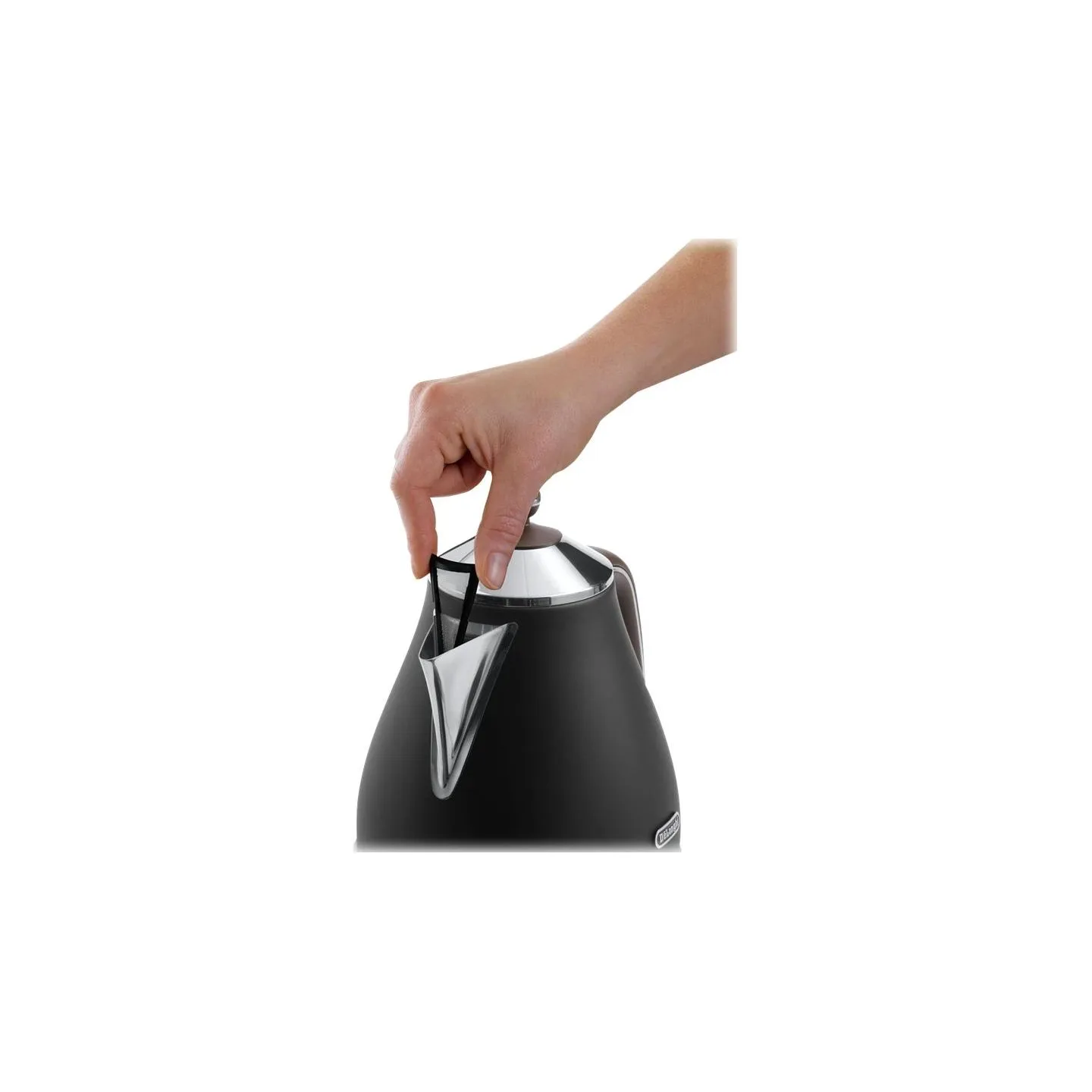 Delonghi | Icona Vintage | KBOV2001BK | Standard kettle | 2000 W | 1.7 L | Stainless steel | 360° rotational base | Black