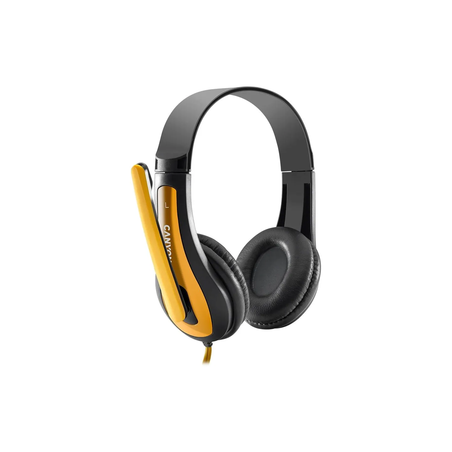 Canyon PC headset HSC-1 PC Mic Flat 2m Black Yellow