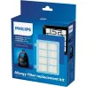 Philips Replacement Kit FC8010/02, Allergy H13 filter replacement kit compatible with Philips PowerPro Compact, PowerPro Active 