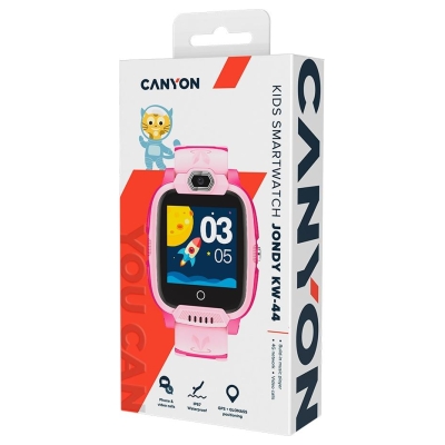 Canyon kids watch Jondy KW-44 4G Camera GPS Music Pink