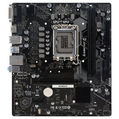 Biostar Mainboard|BIOSTAR|H610MHD D5|Intel H610|LGA 1700|micro ATX|RAM DDR5-SDRAM|2xSlots|H610MHDD5
