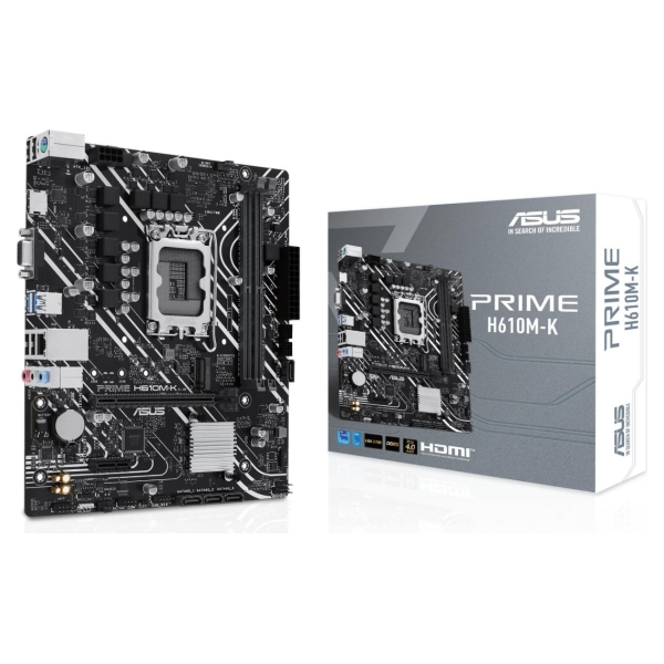 Asus Mainboard|ASUS|Intel H610|LGA1700|Micro-ATX|Memory DDR5|Memory slots 2|1xPCI-Express 3.0 1x|1xPCI-Express 4.0 16x|1xM.2|1x1