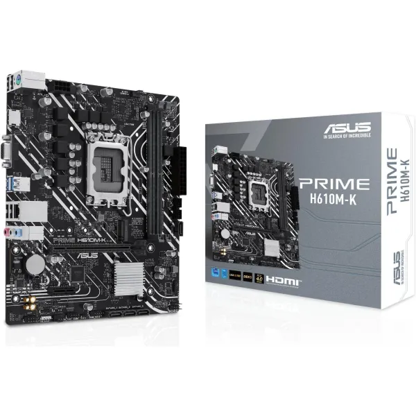 Asus Mainboard|ASUS|Intel H610|LGA1700|Micro-ATX|Memory DDR5|Memory slots 2|1xPCI-Express 3.0 1x|1xPCI-Express 4.0 16x|1xM.2|1x1