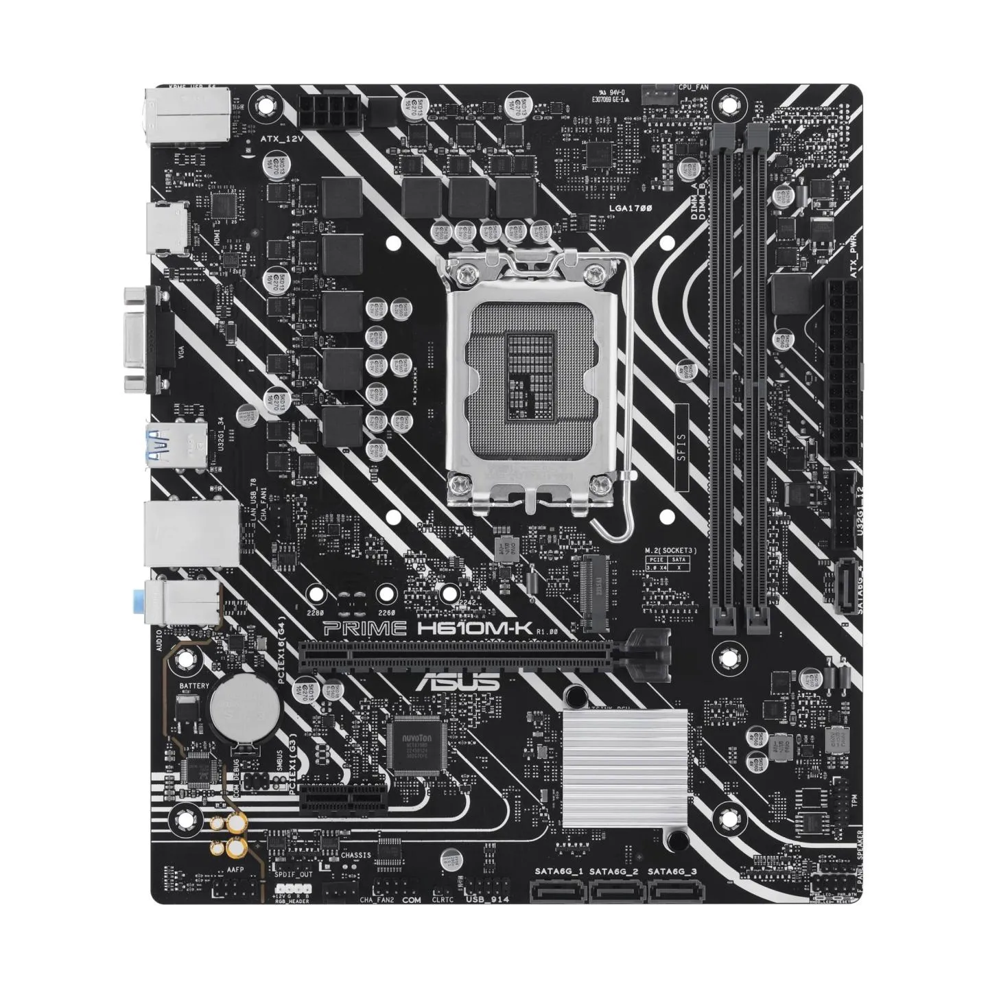 Asus Mainboard|ASUS|Intel H610|LGA1700|Micro-ATX|Memory DDR5|Memory slots 2|1xPCI-Express 3.0 1x|1xPCI-Express 4.0 16x|1xM.2|1x1