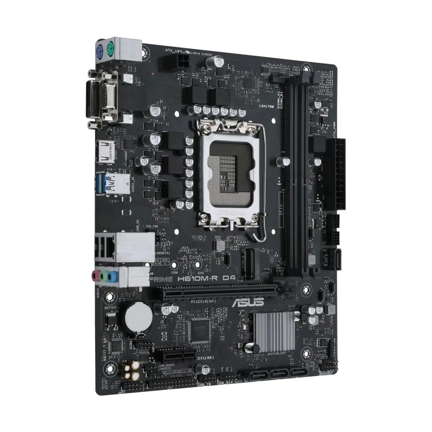 Asus Mainboard|ASUS|Intel H610|LGA1700|Micro-ATX|Memory DDR4|Memory slots 2|1xPCI-Express 1x|1xPCI-Express 16x|1xM.2|1x15pin D-s