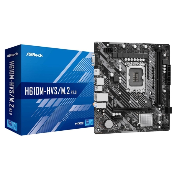 Asrock Motherboard H610M-HVS/M.2 R2.0 s1700 2DDR4 D-Sub/HDMI mATX