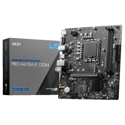 MSI Mainboard|MSI|Intel H610|LGA1700|MicroATX|Memory DDR4|Memory slots 2|1xPCI-Express 1x|1xPCI-Express 16x|1xM.2|1x15pin D-sub|