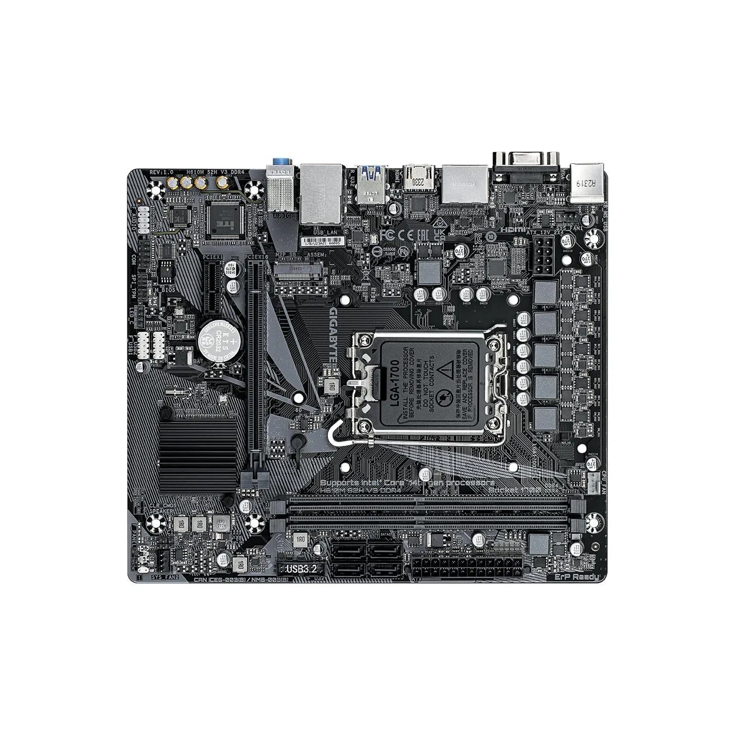 Gigabyte Mainboard|GIGABYTE|Intel H610|LGA1700|Micro-ATX|Memory DDR4|Memory slots 2|1xPCI-Express 3.0 1x|1xPCI-Express 4.0 16x|1