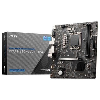 MSI Mainboard|MSI|Intel H610|LGA1700|MicroATX|Memory DDR4|Memory slots 2|1xPCI-Express 3.0 1x|1xPCI-Express 4.0 16x|1xM.2|1x15pi