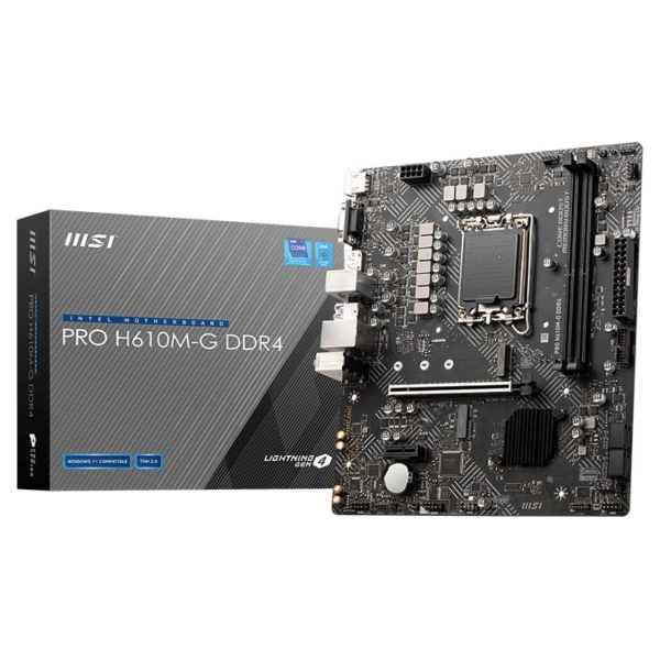 MSI Mainboard|MSI|Intel H610|LGA1700|MicroATX|Memory DDR4|Memory slots 2|1xPCI-Express 3.0 1x|1xPCI-Express 4.0 16x|1xM.2|1x15pi