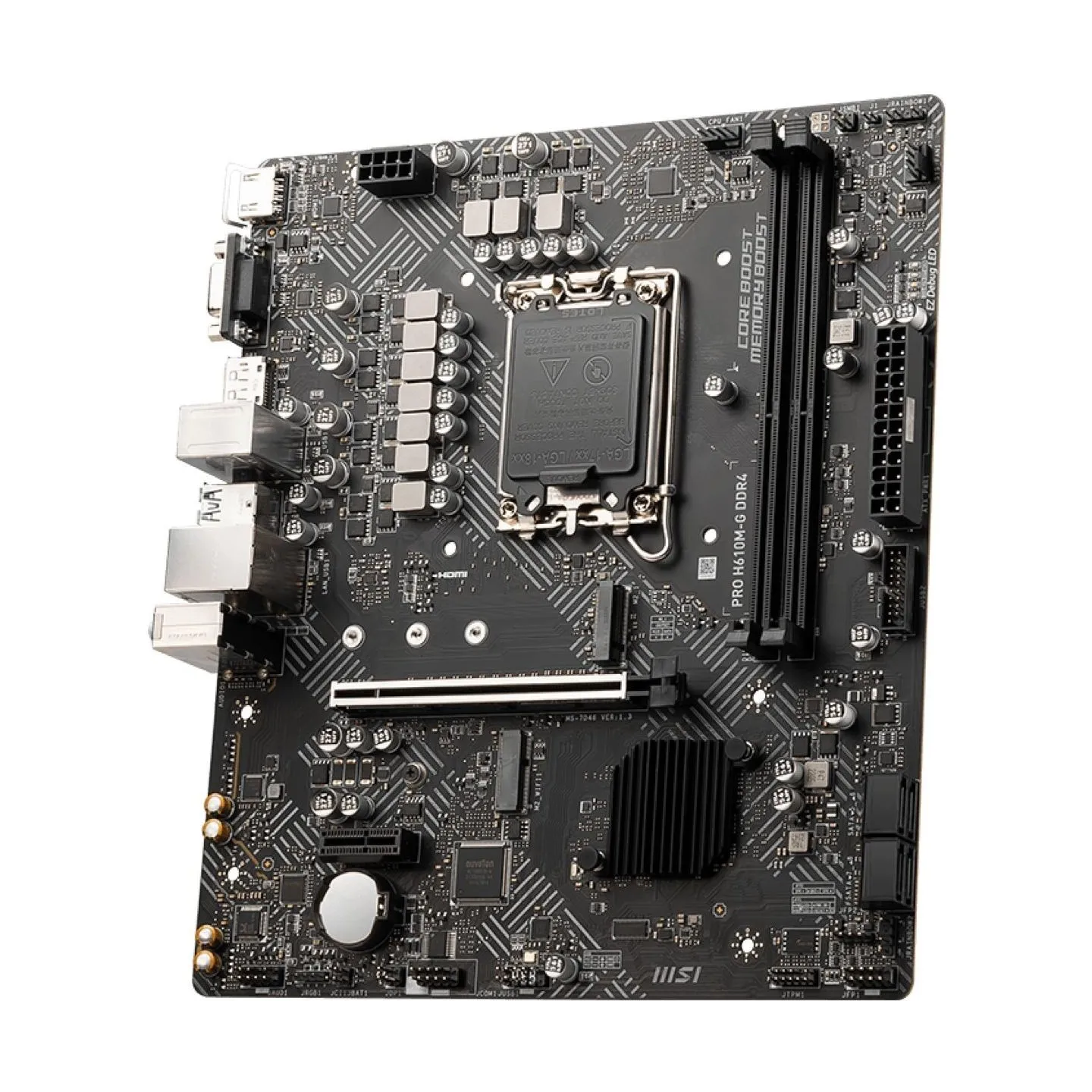 MSI Mainboard|MSI|Intel H610|LGA1700|MicroATX|Memory DDR4|Memory slots 2|1xPCI-Express 3.0 1x|1xPCI-Express 4.0 16x|1xM.2|1x15pi