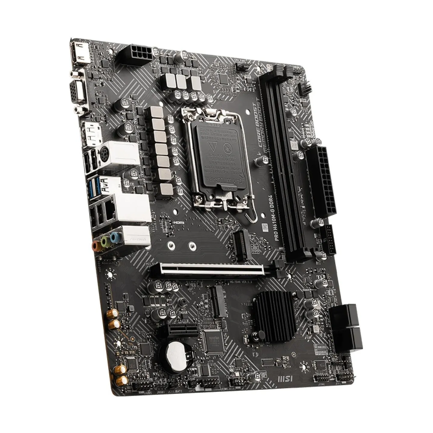 MSI Mainboard|MSI|Intel H610|LGA1700|MicroATX|Memory DDR4|Memory slots 2|1xPCI-Express 3.0 1x|1xPCI-Express 4.0 16x|1xM.2|1x15pi