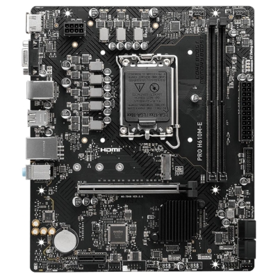 MSI Mainboard|MSI|Intel H610|LGA1700|Micro-ATX|Memory DDR5|Memory slots 2|1xPCI-Express 1x|1xPCI-Express 16x|1xM.2|1x15pin D-sub