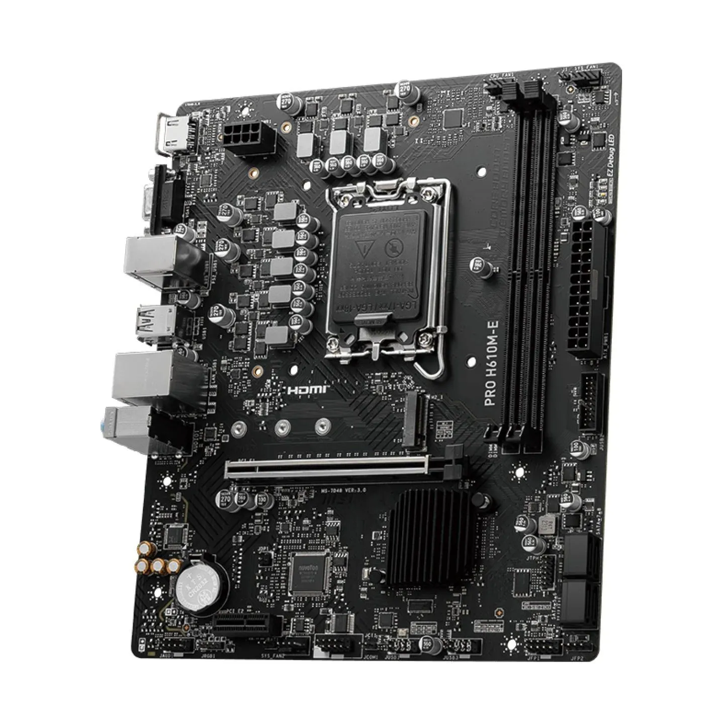 MSI Mainboard|MSI|Intel H610|LGA1700|Micro-ATX|Memory DDR5|Memory slots 2|1xPCI-Express 1x|1xPCI-Express 16x|1xM.2|1x15pin D-sub