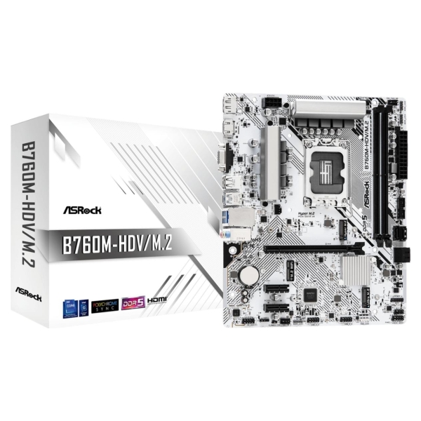 Asrock Mainboard|ASROCK|Intel B760 Express|LGA1700|Micro-ATX|Memory DDR5|Memory slots 2|2xPCI-Express 3.0 1x|1xPCI-Express 4.0 1