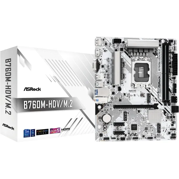 Asrock Mainboard|ASROCK|Intel B760 Express|LGA1700|Micro-ATX|Memory DDR5|Memory slots 2|2xPCI-Express 3.0 1x|1xPCI-Express 4.0 1