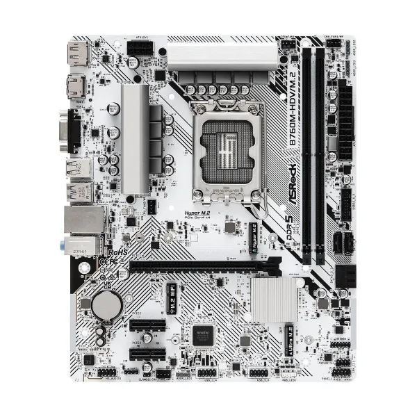 Asrock Mainboard|ASROCK|Intel B760 Express|LGA1700|Micro-ATX|Memory DDR5|Memory slots 2|2xPCI-Express 3.0 1x|1xPCI-Express 4.0 1