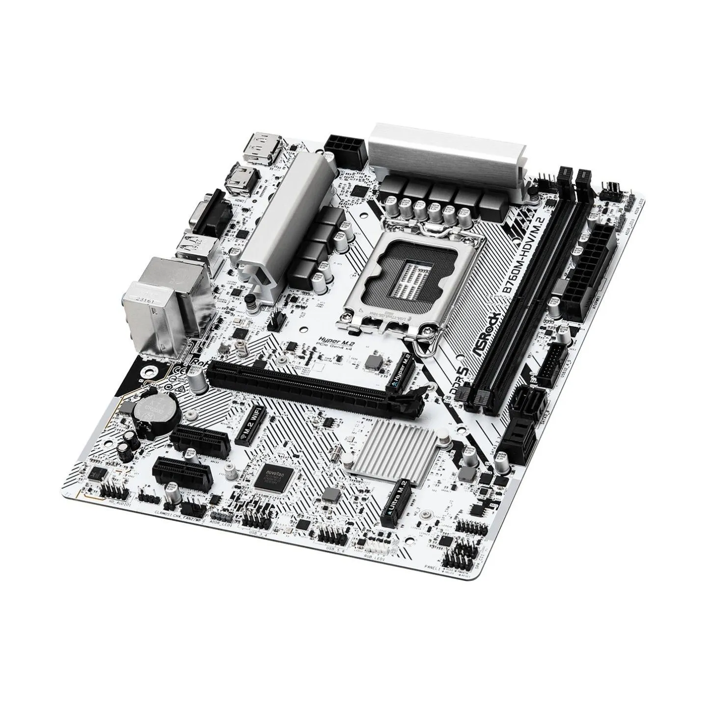 Asrock Mainboard|ASROCK|Intel B760 Express|LGA1700|Micro-ATX|Memory DDR5|Memory slots 2|2xPCI-Express 3.0 1x|1xPCI-Express 4.0 1