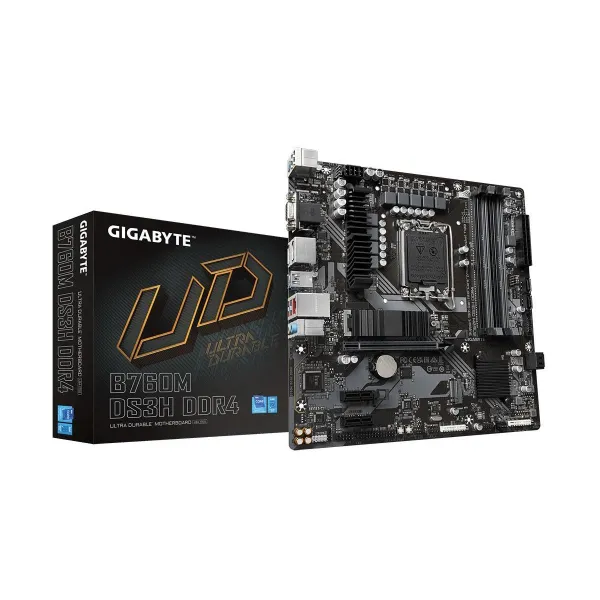 Gigabyte Mainboard|GIGABYTE|B760M DS3H DDR4|Intel B760 Express|LGA 1700|micro ATX|RAM DDR4-SDRAM|4xSlots|2xNumber of M.2 (M) slo