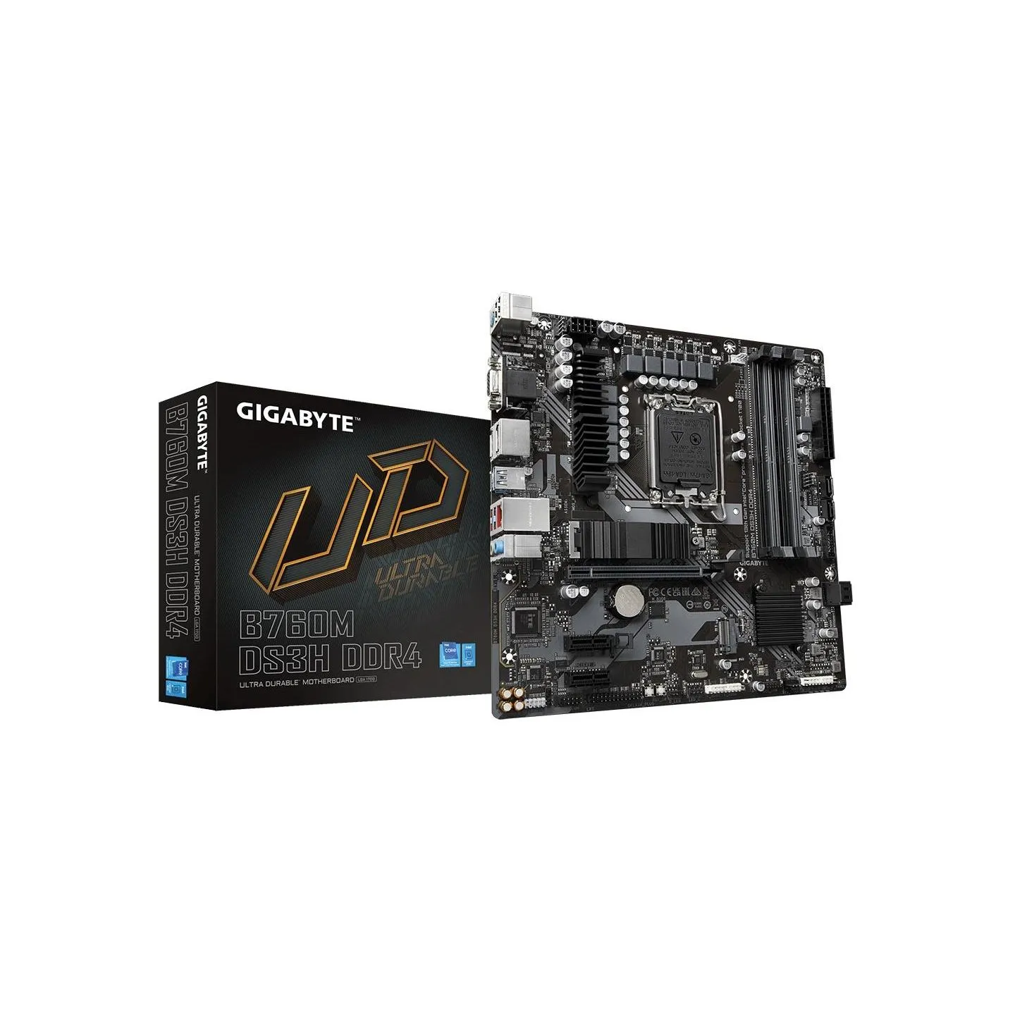 Gigabyte Mainboard|GIGABYTE|B760M DS3H DDR4|Intel B760 Express|LGA 1700|micro ATX|RAM DDR4-SDRAM|4xSlots|2xNumber of M.2 (M) slo