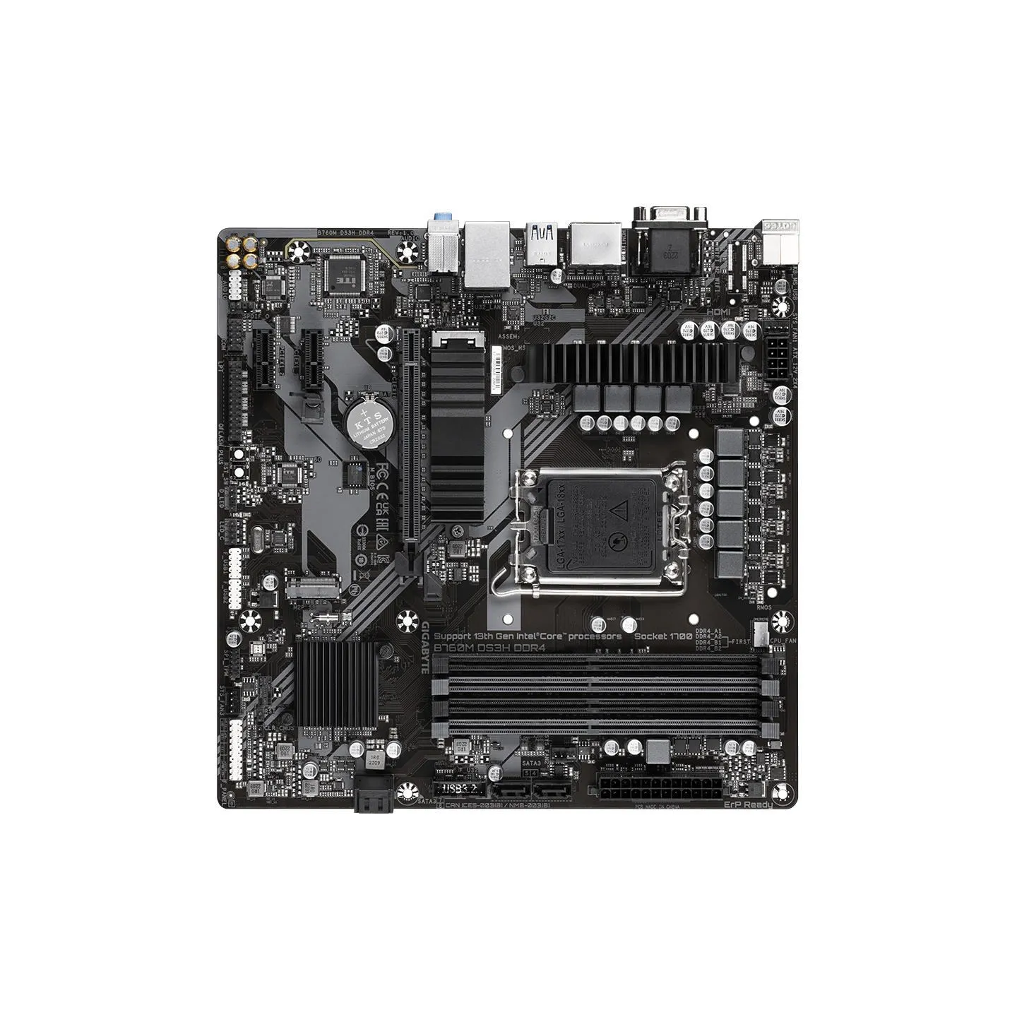 Gigabyte Mainboard|GIGABYTE|B760M DS3H DDR4|Intel B760 Express|LGA 1700|micro ATX|RAM DDR4-SDRAM|4xSlots|2xNumber of M.2 (M) slo
