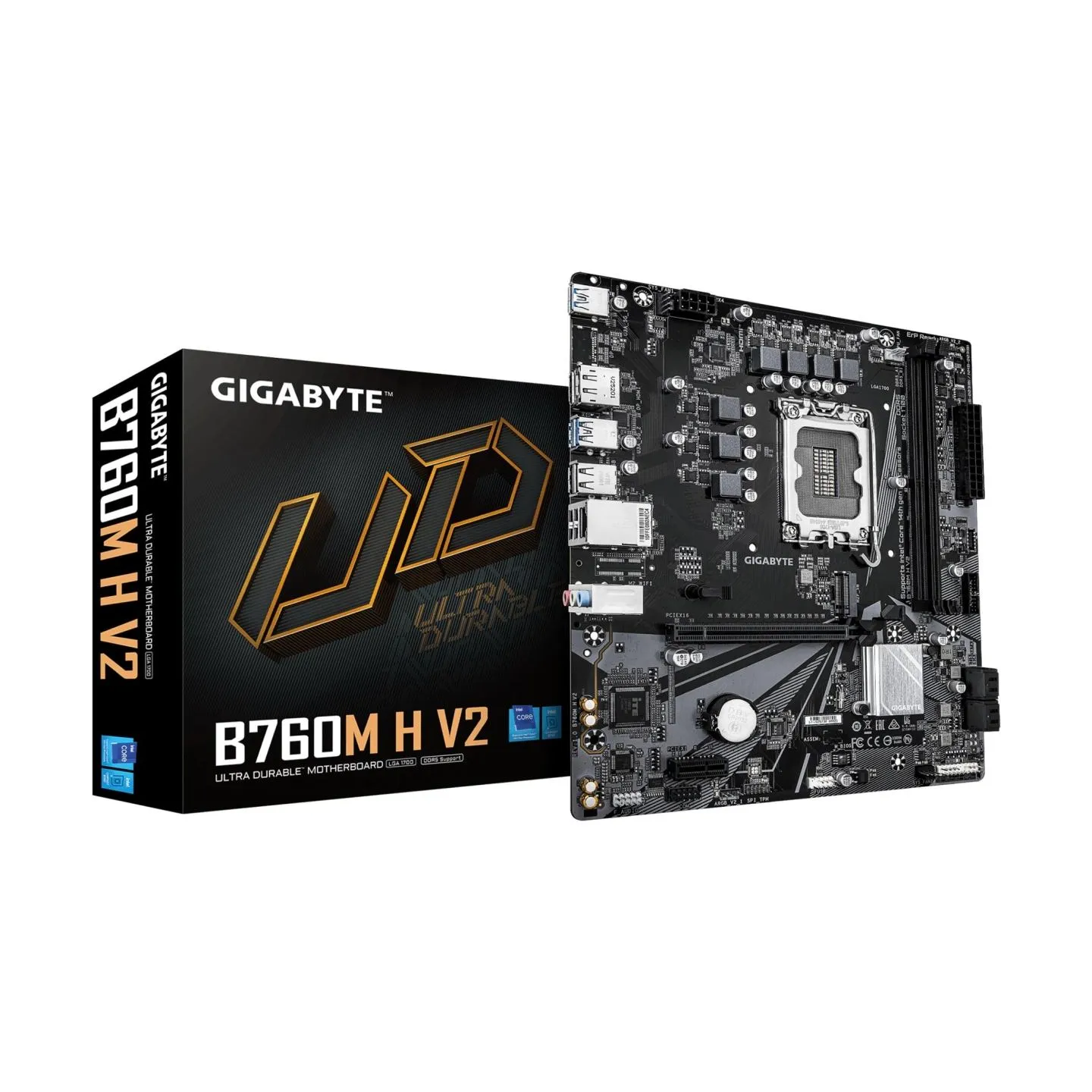 Gigabyte Mainboard|GIGABYTE|Intel B760 Express|LGA1700|Micro-ATX|Memory DDR5|Memory slots 2|B760MHV21.0
