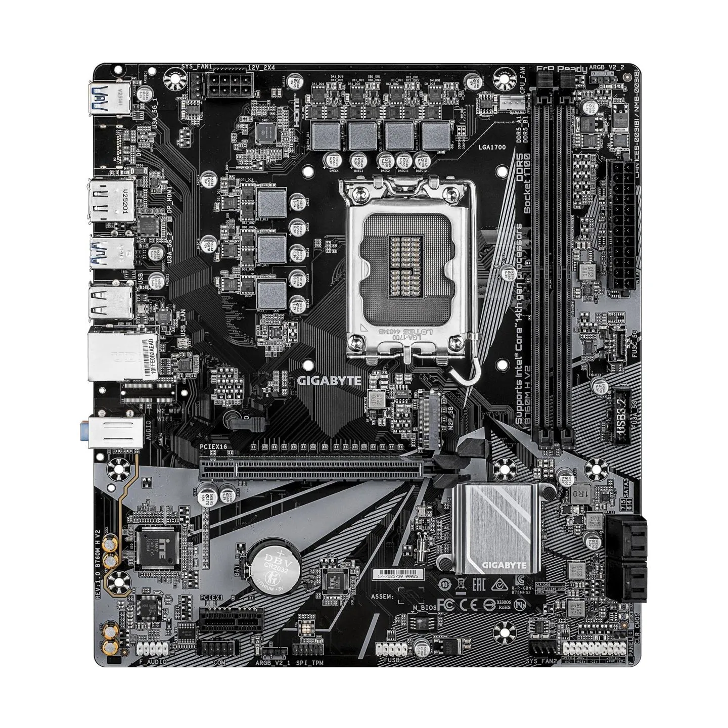 Gigabyte Mainboard|GIGABYTE|Intel B760 Express|LGA1700|Micro-ATX|Memory DDR5|Memory slots 2|B760MHV21.0