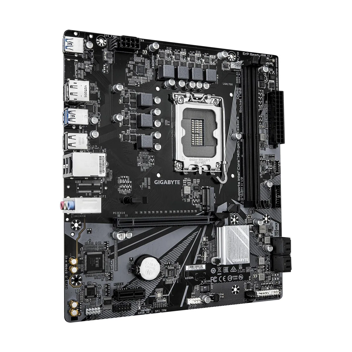 Gigabyte Mainboard|GIGABYTE|Intel B760 Express|LGA1700|Micro-ATX|Memory DDR5|Memory slots 2|B760MHV21.0