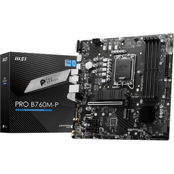 MSI Mainboard|MSI|Intel B760 Express|LGA1700|Micro-ATX|Memory DDR5|Memory slots 4|2xPCI-Express 1x|1xPCI-Express 16x|2xM.2|1x15p
