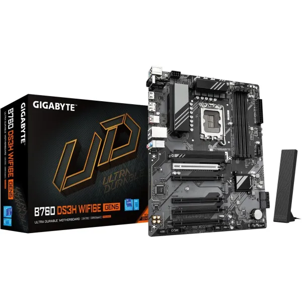 Gigabyte Mainboard|GIGABYTE|Intel B760 Express|LGA1700|ATX|Memory DDR5|Memory slots 4|B760DS3HWF6EGEN51.0