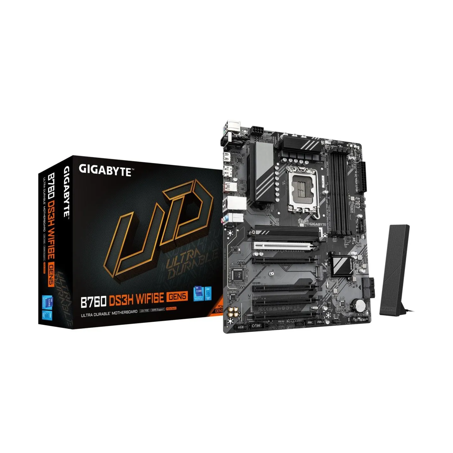 Gigabyte Mainboard|GIGABYTE|Intel B760 Express|LGA1700|ATX|Memory DDR5|Memory slots 4|B760DS3HWF6EGEN51.0